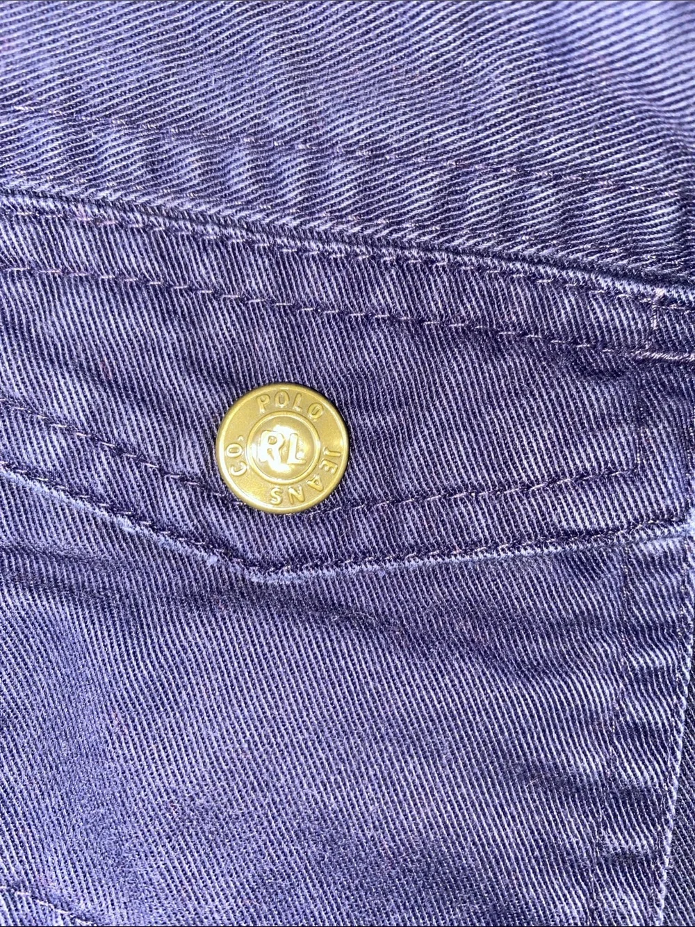 Vintage Ralph Lauren Navy Blue Cotton Flare Pants